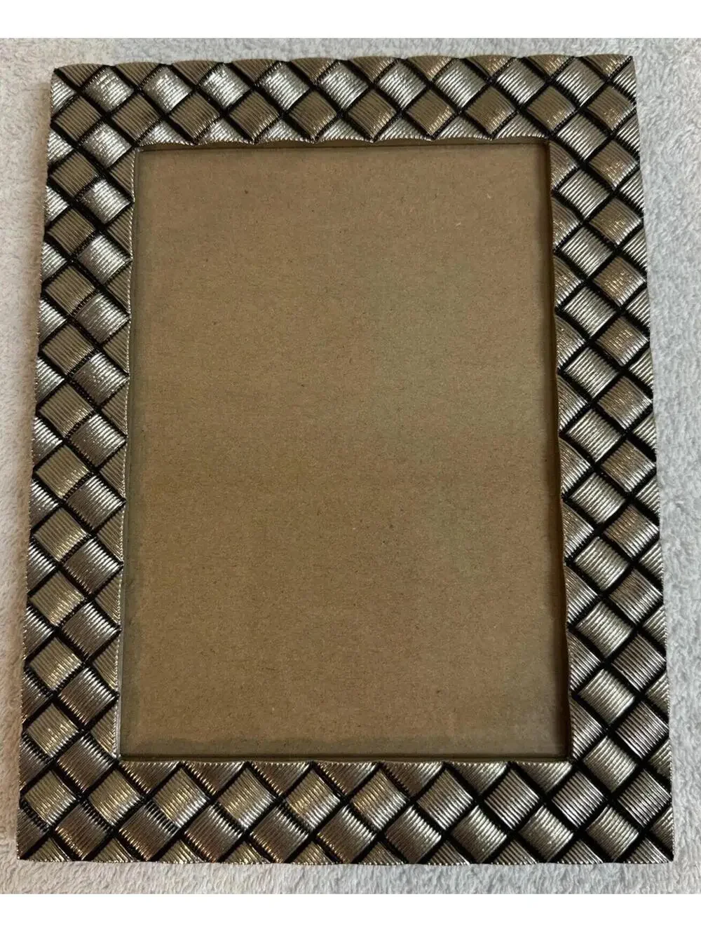 Green tea Gallery Photo Frame Metal Shining Silver & Bronze See Pics For Measure
